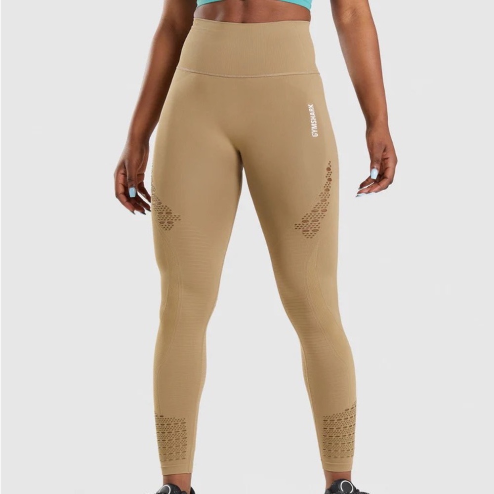 Gymshark Energy Seamless Leggings Biscotti Brown XS